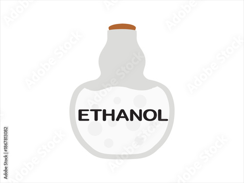 Hand Drawn Ethanol Ethyl Alcohol C2H5OH Illustration
