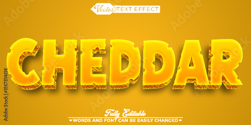  Cheddar Cheese Vector Fully Editable Smart Object Text Effect