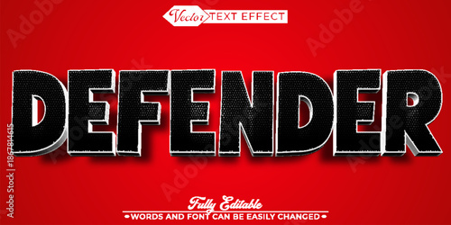  Defender Shield Power Vector Fully Editable Smart Object Text Effect