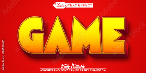  Game Arcade Classic Fun Vector Fully Editable Smart Object Text Effect