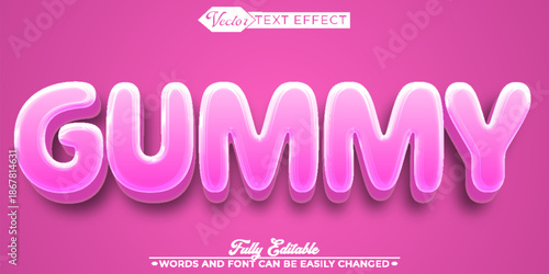  Gummy Candy Sweet Fun Vector Fully Editable Smart Object Text Effect