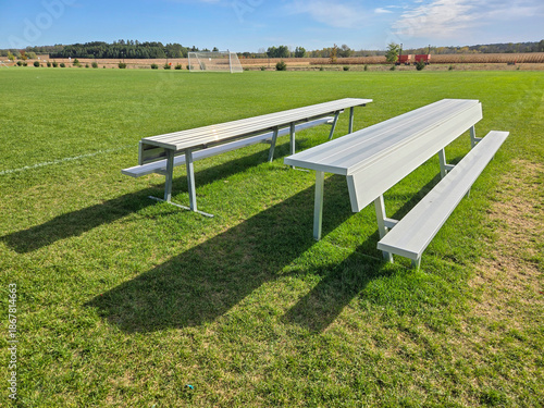 Canvastavla Soccer field bleachers