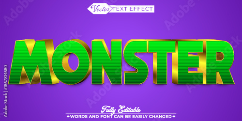  Monster Creature Beast Vector Fully Editable Smart Object Text Effect