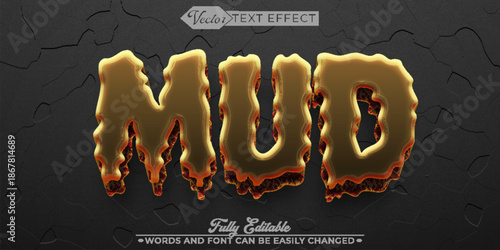  Mud Dirt Soil Vector Fully Editable Smart Object Text Effect