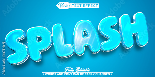  Splash Water Wave Vector Fully Editable Smart Object Text Effect