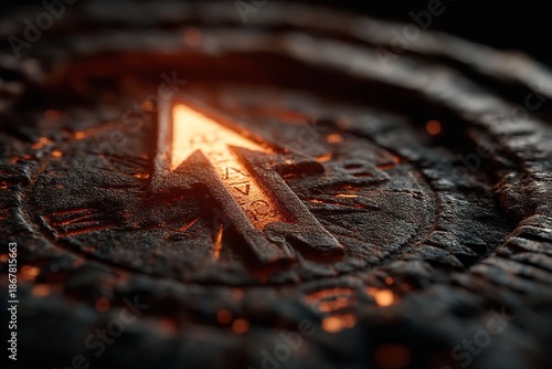 Ancient symbols illuminate the dark, revealing secrets and stories from forgotten times