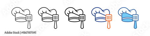 Chef Hat Different Set Vector Icon