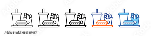 Fast Food Different Set Vector Icon