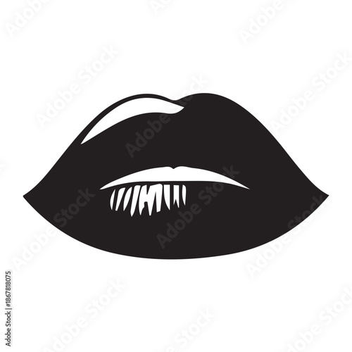 vector illustration of lips