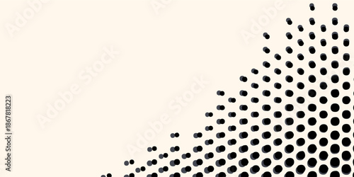 Dotted gradient vector illustration, white and black halftone background. Modern Trendy design in vector Illustration