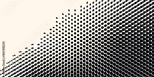 Dotted gradient vector illustration, white and black halftone background. Modern Trendy design in vector Illustration