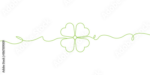 clover leaf vector line art design for st patrick's day vector ilustration