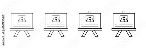 Storyboard Icons Vector Set In Different Stroke Line Style