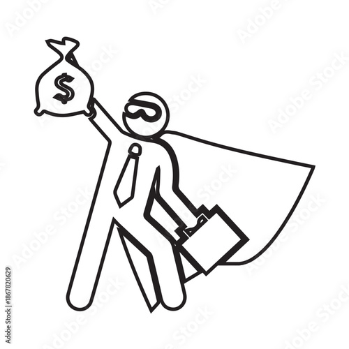 Financial Hero Success Icon