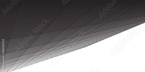Abstract frame landscape. Vector perspective grid. 3d mesh