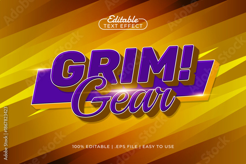 Grim Gear Editable Text Effect – Fast Racing Bold Typography for Logo, Poster, and Title