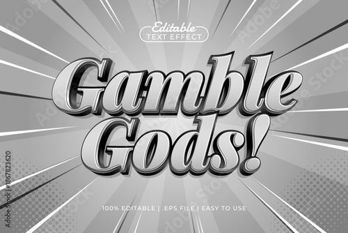 Gamble Gods Editable Text Effect – Magical and Fun Typography for Logo, Poster, and Title