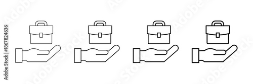 Work Feed Icons Vector Set In Different Stroke Line Style