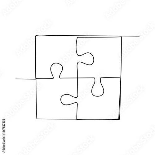 World Autism Awareness Day continuous one line drawing and minimalist style isolate outline illustration