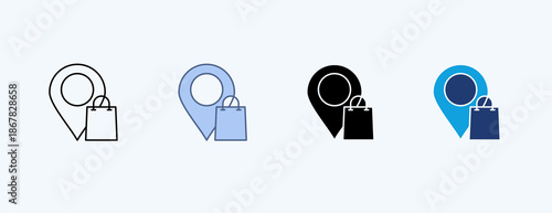 Location Multiple Icon Illustration Vector