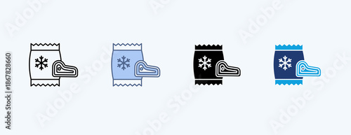 Frozen Food Multiple Icon Illustration Vector