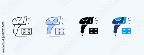 Scan Multiple Icon Illustration Vector