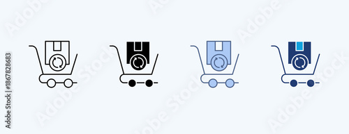 Restock Multiple Icon Illustration Vector