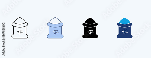 Rice Multiple Icon Illustration Vector