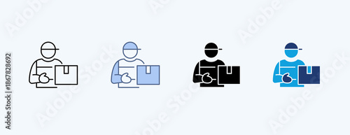 Delivery Multiple Icon Illustration Vector