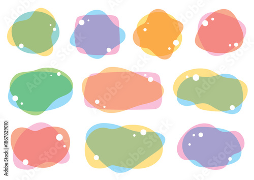 重なり合う流体シェイプのセット