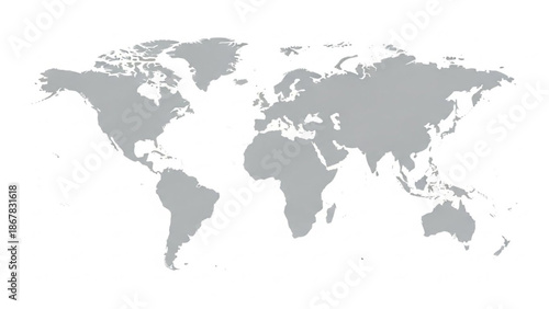 map showing continents and oceans on a white background, representing global connections and geography