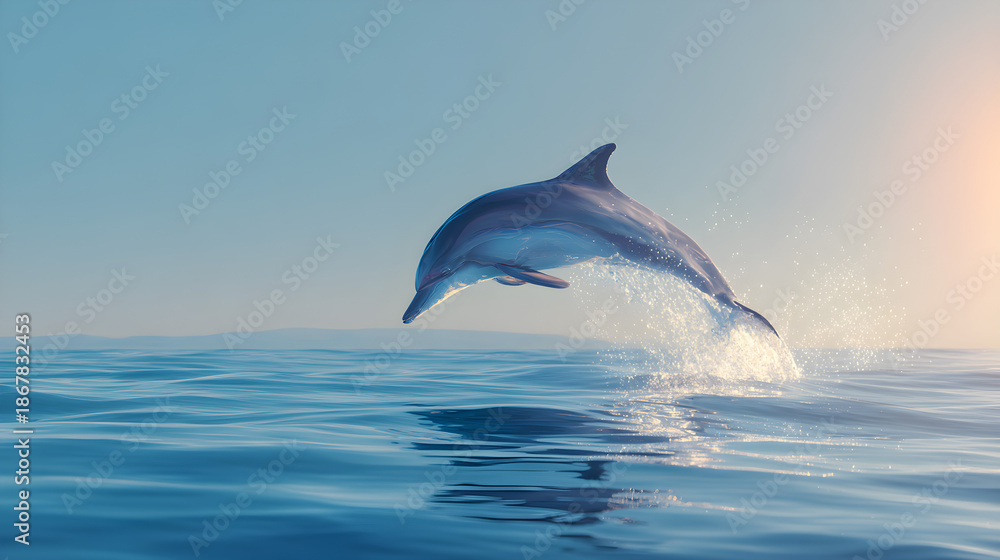 Fototapeta premium dolphin jumping out of water
