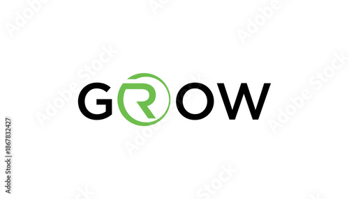 grow with letter R logo. grow arrow business invest design template element