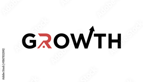 grow with letter R logo. grow arrow business invest design template element
