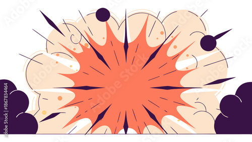 Exploding Rainbow Spheres in Black Gradients with Shattered Glass Burst - AI-generated illustration