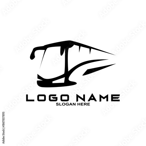Bus Icon, travel bus logo template.