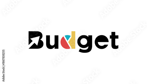budget financial growth logo design vector
