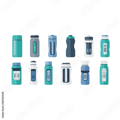reusable water bottles set eco-friendly insulated stainless steel colorful.