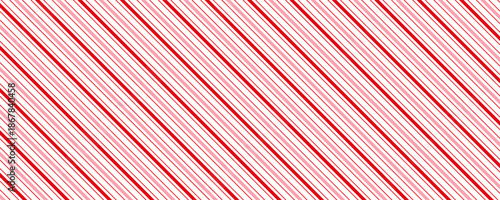 Candy cane Christmas background, peppermint diagonal stripes print seamless pattern.eps10