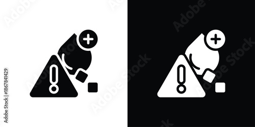 Diabetes Icon Set Black And White