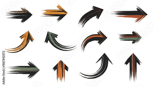 Creative Collection of Hand-Drawn Arrow Icons Directional Symbols and Navigation Elements