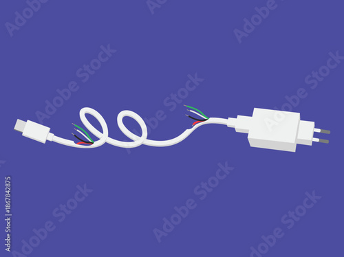 Charger USB Cable Damaged Broken
