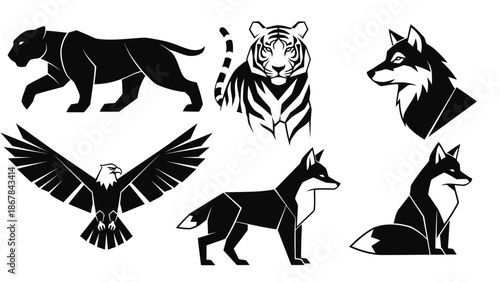 Black Silhouette Animal Graphics Collection.