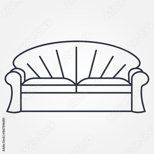 Sofa icon illustration. sofa sign and symbol. furniture icon