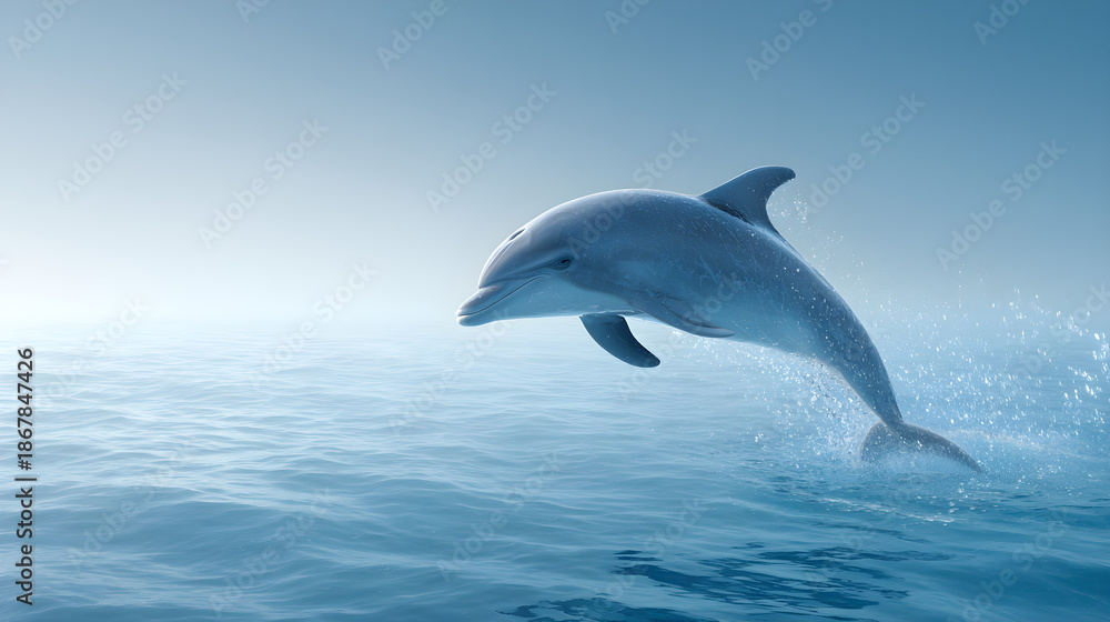 Fototapeta premium dolphin jumping out of water