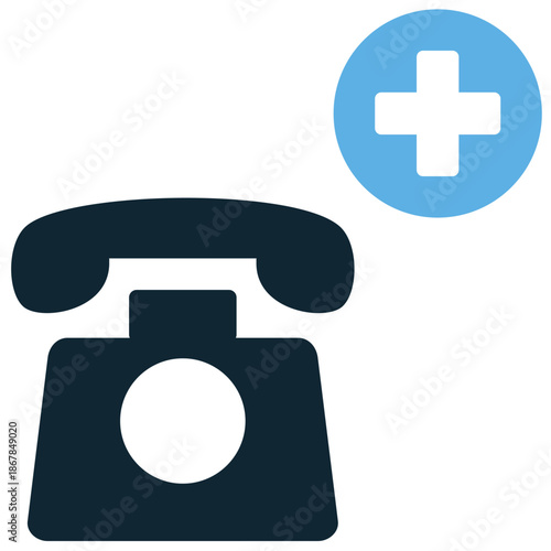 Telemedicine icon vector for online doctor visits. Ideal for digital health, remote consultations, video calls with physicians, and mobile medical apps.