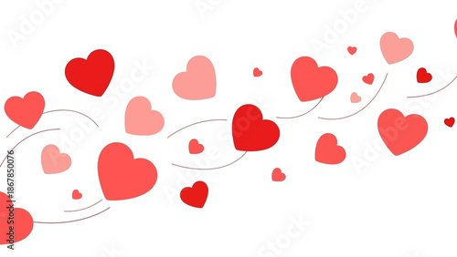 Valentine's Day Hearts A Stream of Love and Romance for Celebrations and Designs