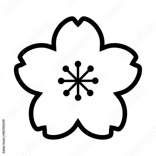 桜のアイコン_ベクターイラスト