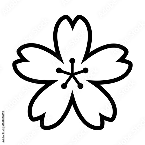 桜のアイコン_ベクターイラスト