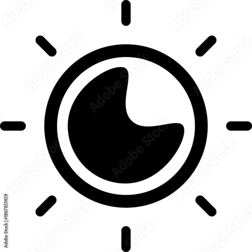 Partial solar eclipse icon